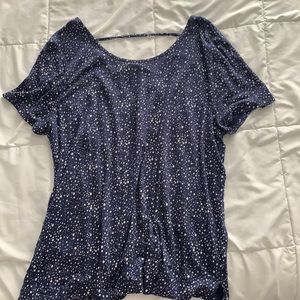 Blue short sleeve Madison blouse